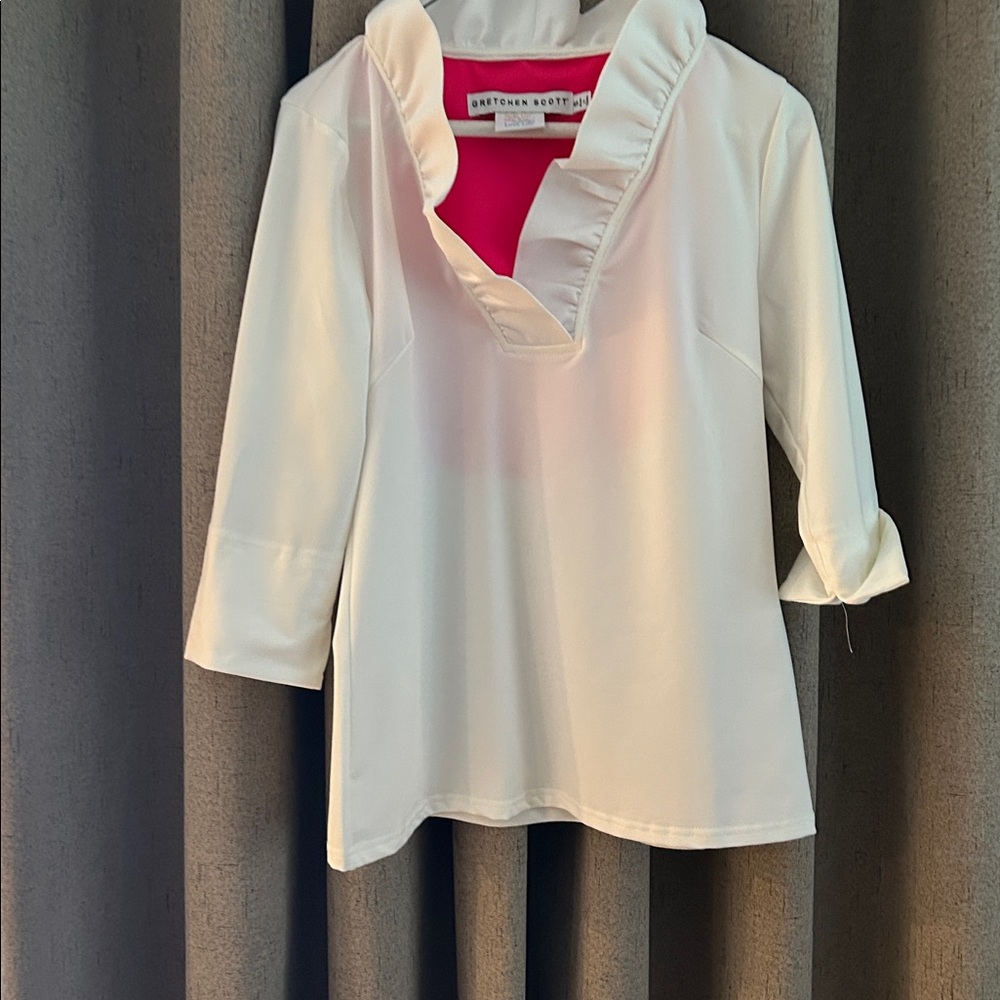 Gretchen Scott Designs Pink and White Garment